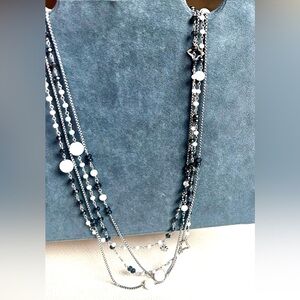 DAVID YURMAN BLACKENED SILVER PEARL & HEMATITE 6-STRAND NECKLACE